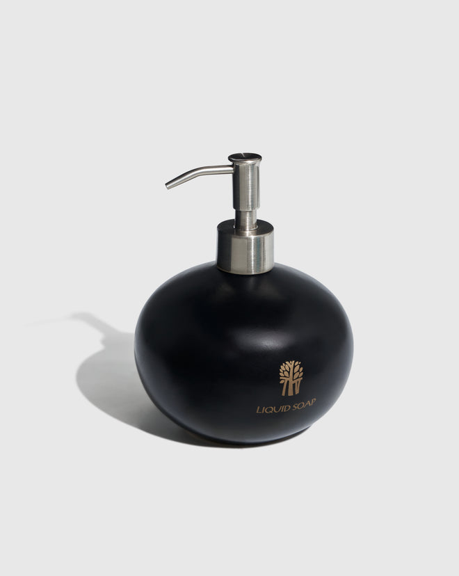 Ceramic Soap Dispenser in Black