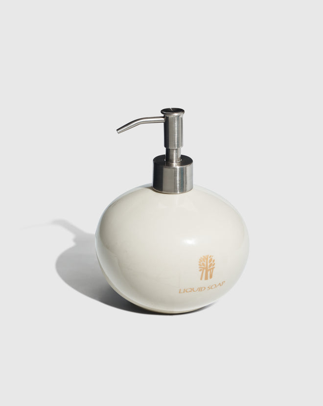 Ceramic Soap Dispenser in Ivory