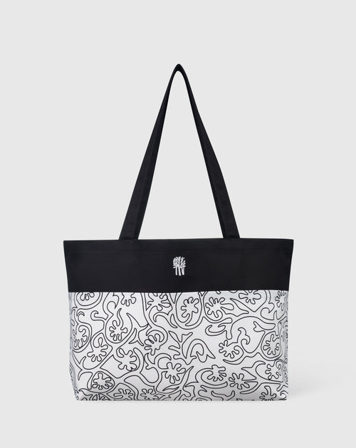 Seaweed-Inspired Cotton Beach Bag For Her- Medium