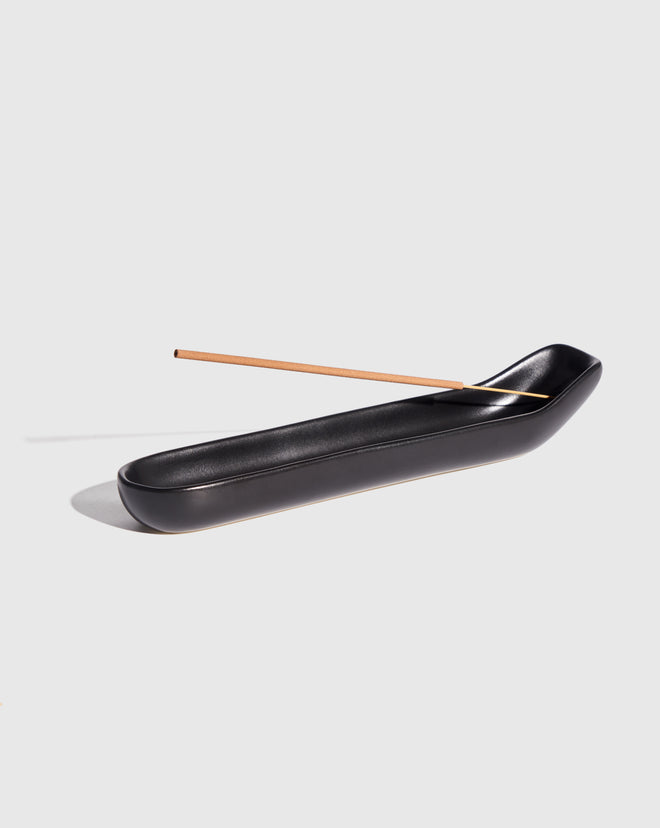 Ceramic Incense Holder - Black