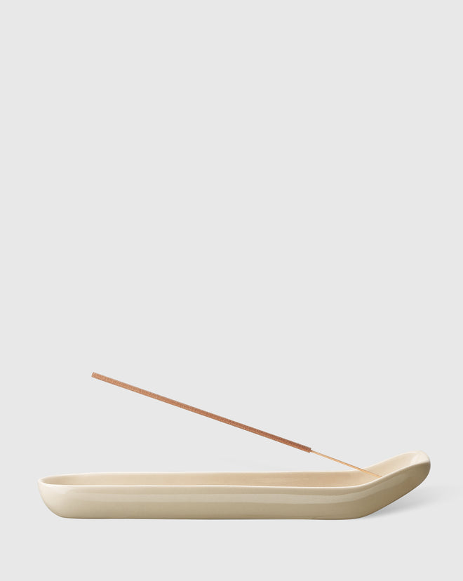 Ivory Ceramic Incense Holder - Banyan Tree Gallery