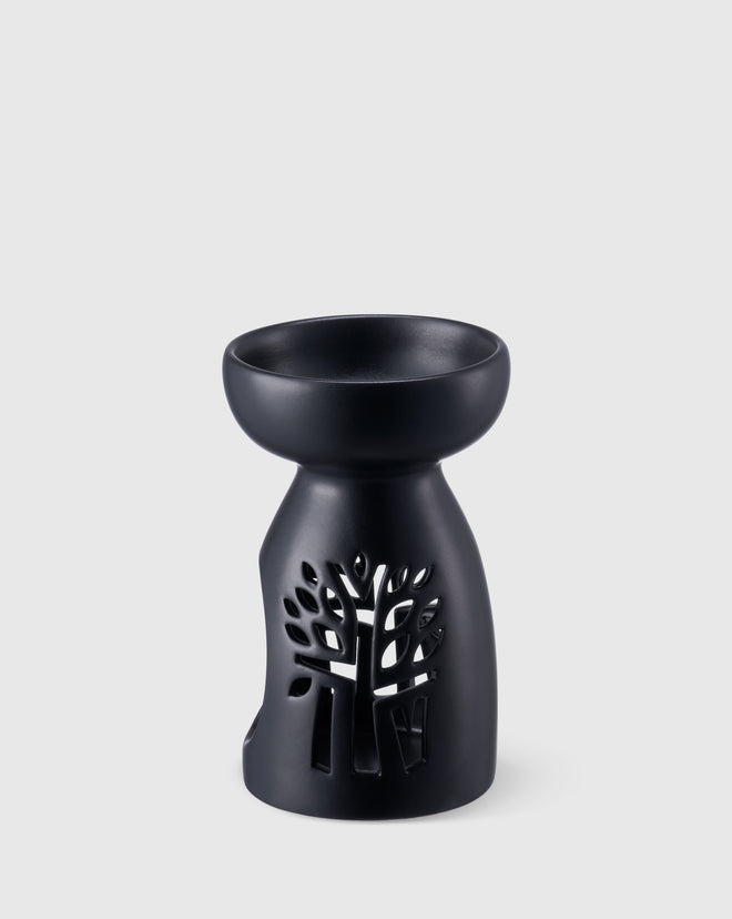 Black Ceramic Oil Burner - Medium