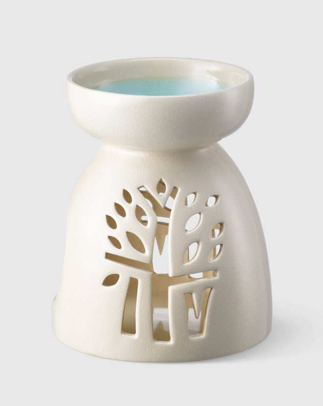 White Ceramic Oil Burner - Large