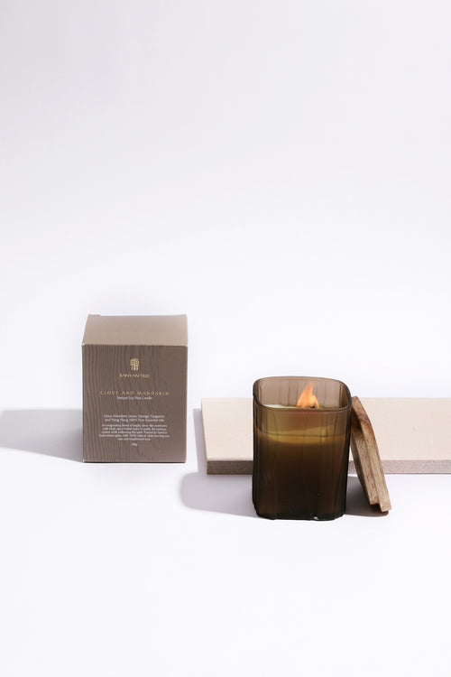 Clove and Mandarin Natural Soy Wax Candle 200g