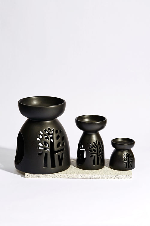 Black Oil Burner - Large - Banyan Tree Gallery